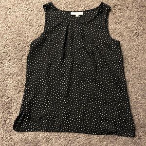 Loft polka dot tank blouse M